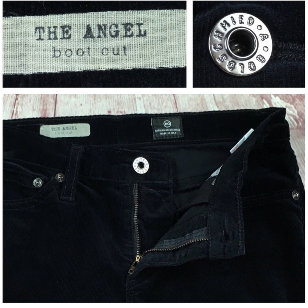AG Adriano Goldschmied The Angel black cord pant